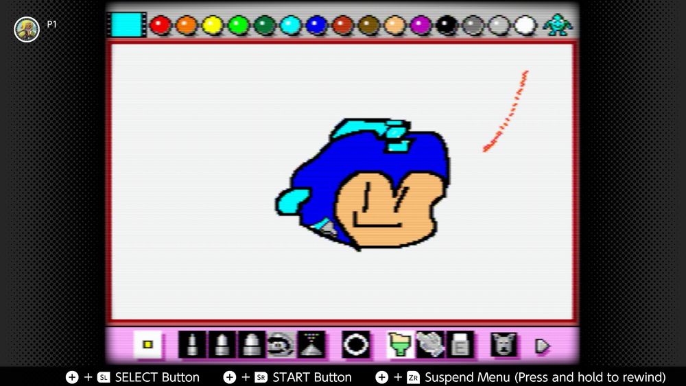 Mario Paint artwork of MegaMan.