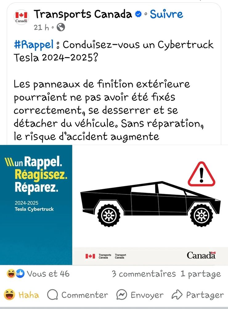 Les panneau(x) de finition extérieure en acier inoxydable  pourraient ne pas avoir été fixés correctement, se desserrer et se détacher du camion. Sans réparation, le risque d'accident augmente.  

