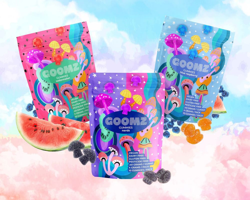 "Goomz" brand psychedelic mushroom gummies