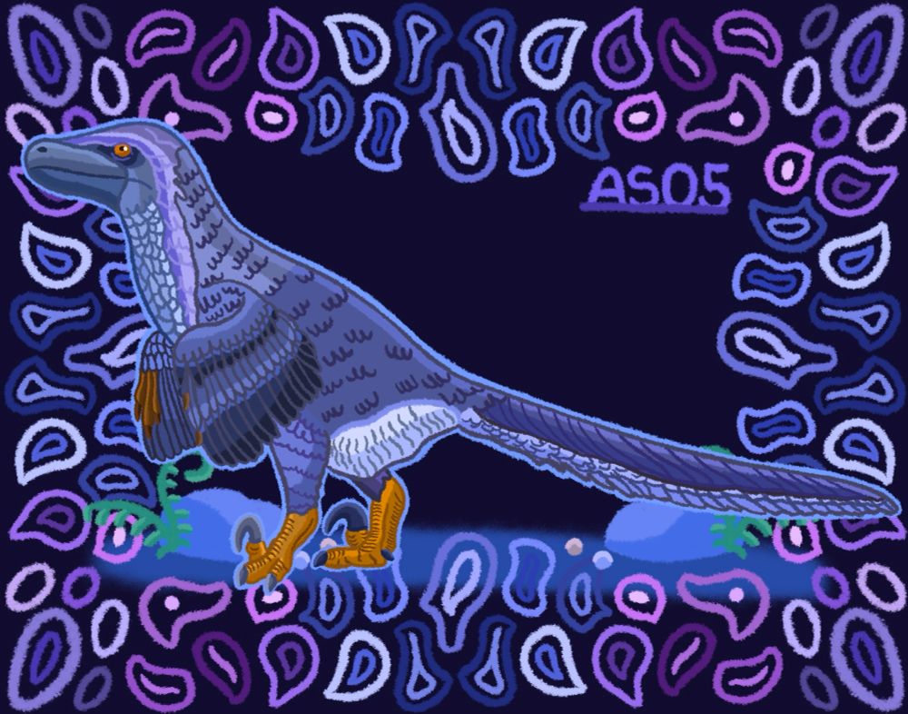 A Velociraptor idly stands still as it looks around it’s surroundings.

(Design based on Prehistoric Planet, and redraw of a previous artwork of Velociraptor made in last February of last year)