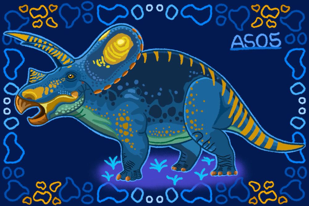 A Torosaurus stands his ground, to which the design of this male is inspired from the indie animated series Sauria from Dead Sound.

(You guys should check out Dead Sound’s dinosaur animations on YouTube, they’re really good)