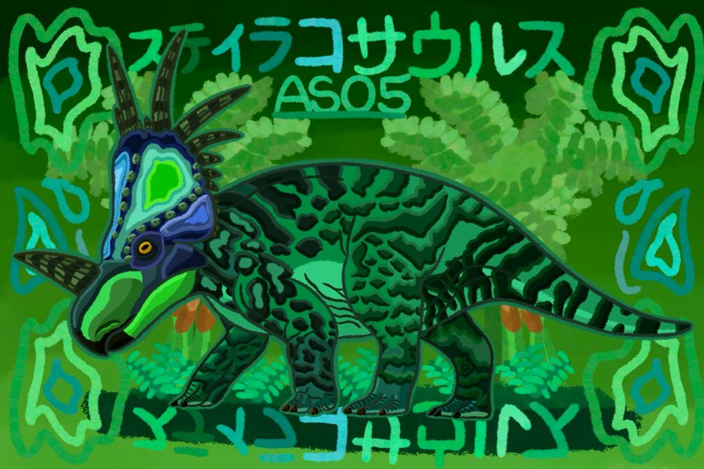 A male Styracosaurus, wandering around in what’s now Canada’s Dinosaur Park Formation.

(Once again, credit goes to Path of Titans and Prehistoric Kingdom for the color bases)