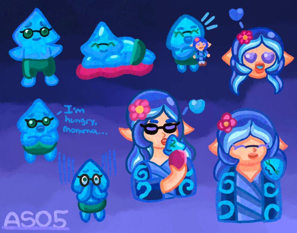 A series of Baby Carol doodles, featuring the adorable baby Kyaro/later Carol with a tweaked redesign. 

These doodles feature her being an adorable baby, asking for food, resting, and even her beautiful Moonlight Mother Harumi, to which she's seen kissing her adorable baby tucked tightly in a blanket wrap, a Japanese inspired doll with Harumi and Baby Kyaro, and even Harumi being impressed that her baby daugther crafted a mini doll based off her mom.