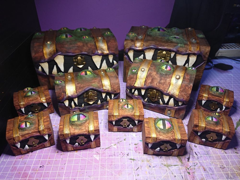 A selection of different size mimics 