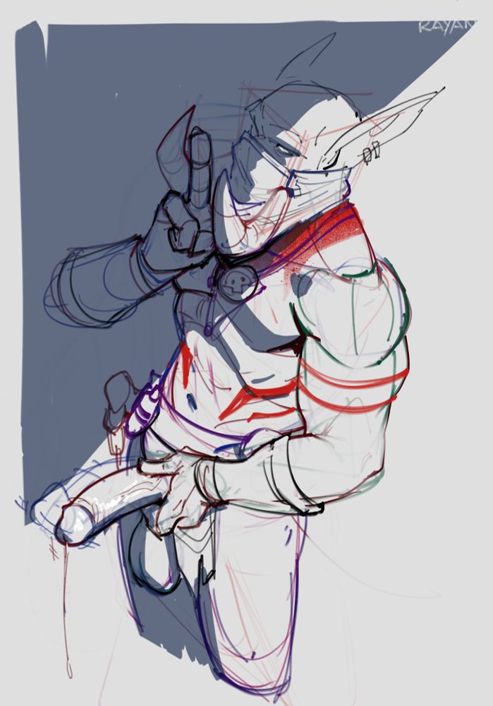 A Zandalari troll stands half in the shadows. He's diving his dick an inviting shake while a finger is raised to his mouth in a hush.