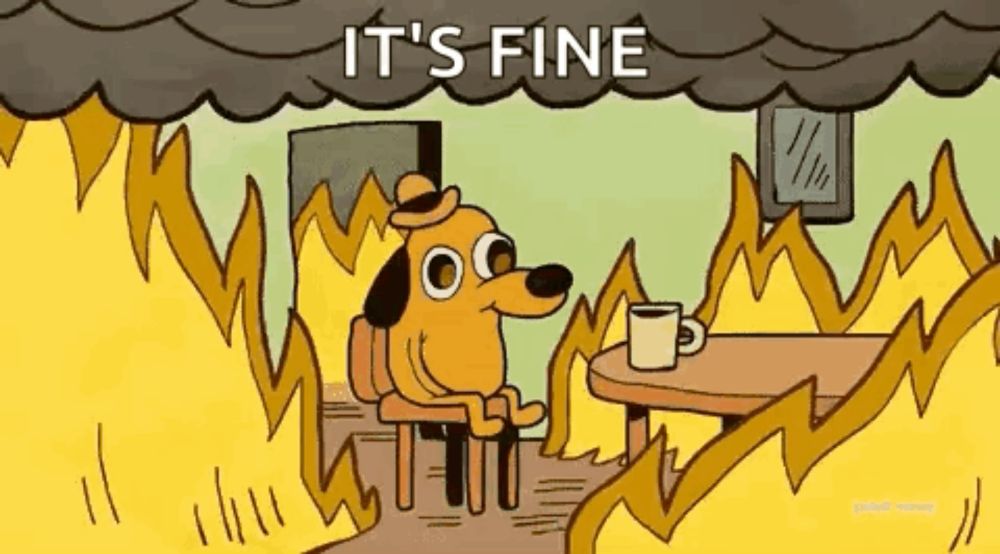 This Is Fine Fire GIF