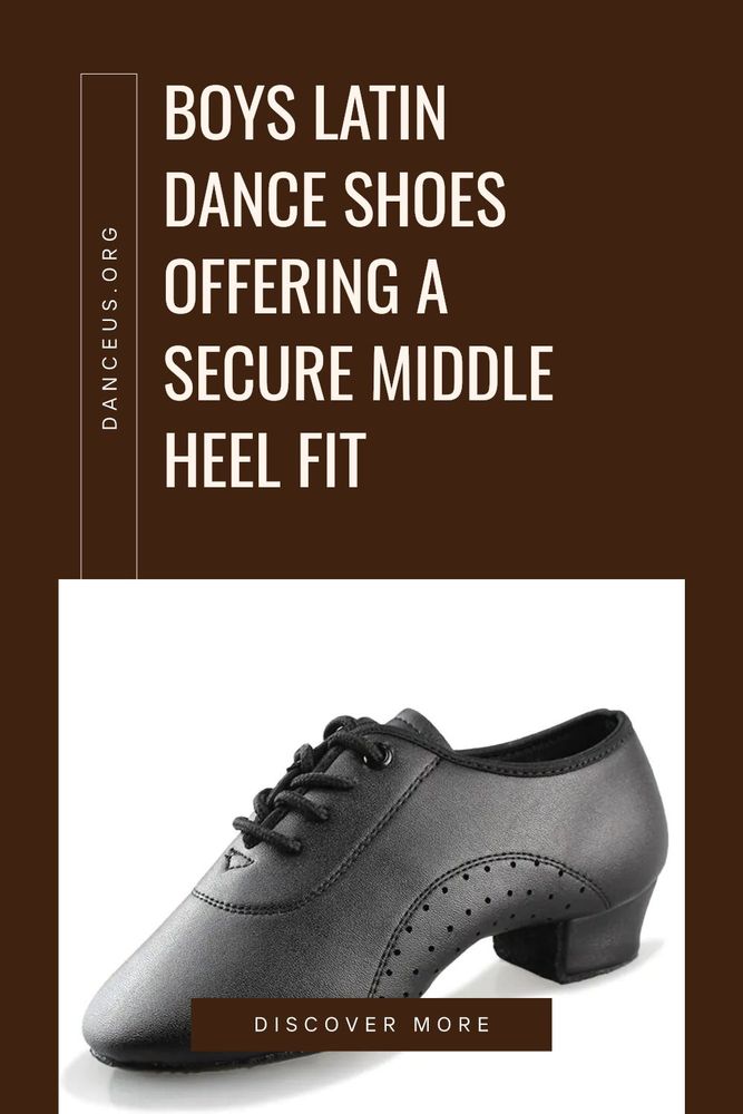 Boys Latin Dance Shoes Offering A Secure Middle Heel Fit