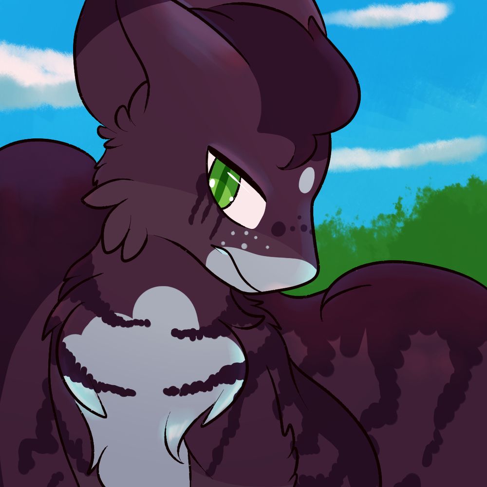 an icon of a chocolate mackerel tabby glaring at the viewer