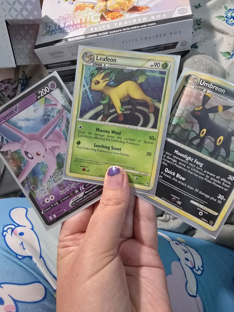 Espeon, leafeon, and umbreon cards
