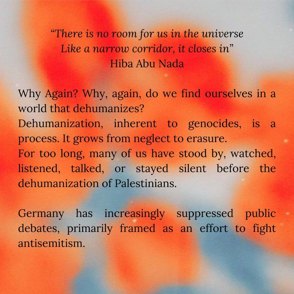 Process of dehumanizazion - Germany, Israel and the Genocide against Palestinians - 22 February 2025