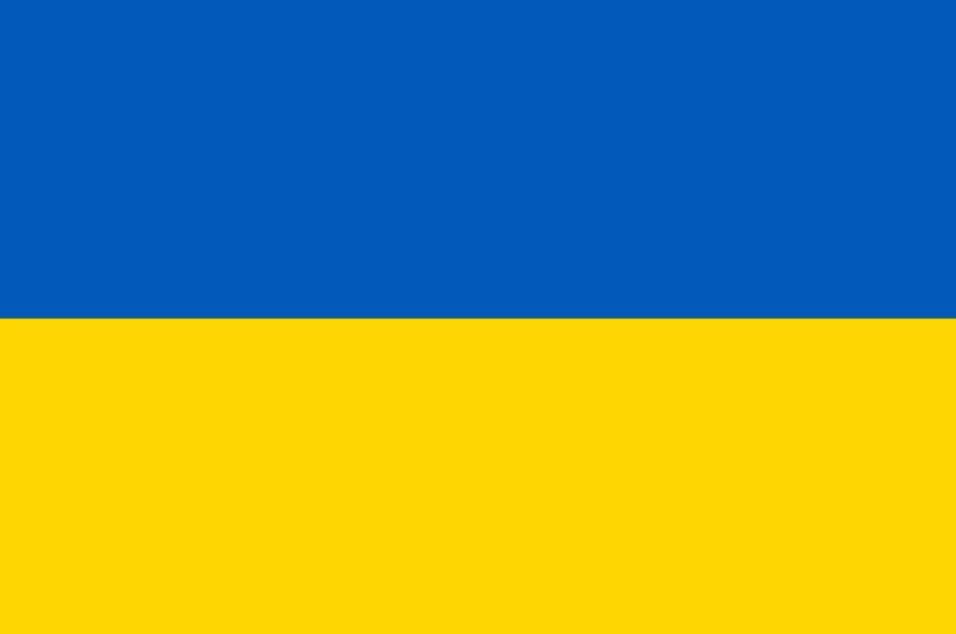 The blue and yellow of the Ukrainian flag. Slava Ukraini, glory to Ukraine.