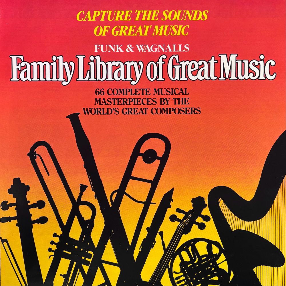 Cover of the included brochure for the library of 24 albums, bassoon prominently featured of course 