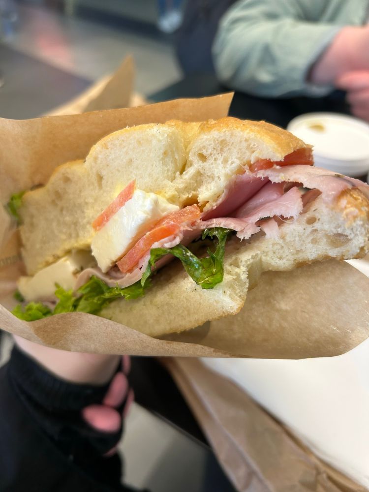 My Capri sandwich for brekkie/lunch! Tastyyyyy!