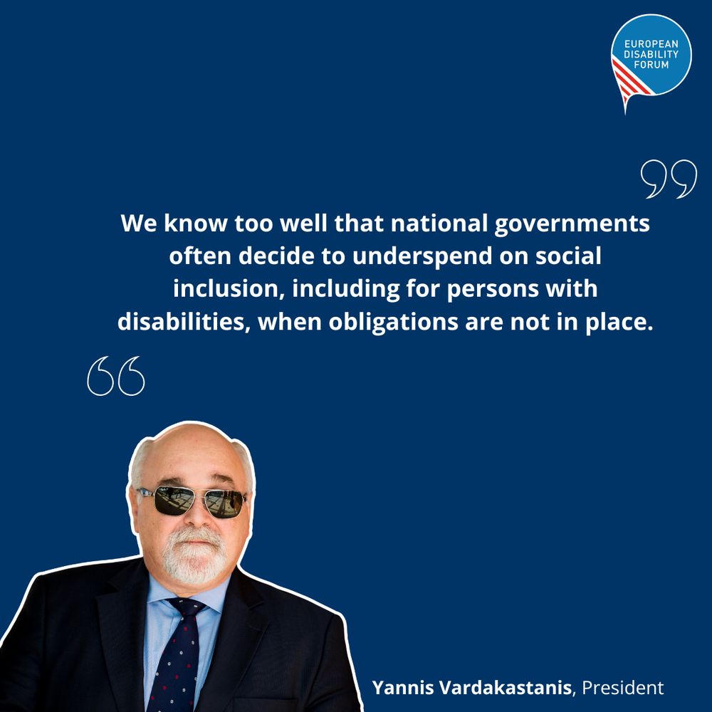 We know too well that national governments often decide to underspend on social inclusion, including for persons with disabilities, when obligations are not in place.