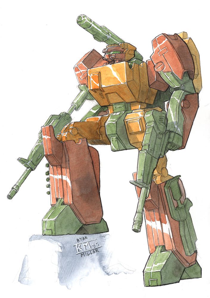 Watercolor transformers roadbuster painting