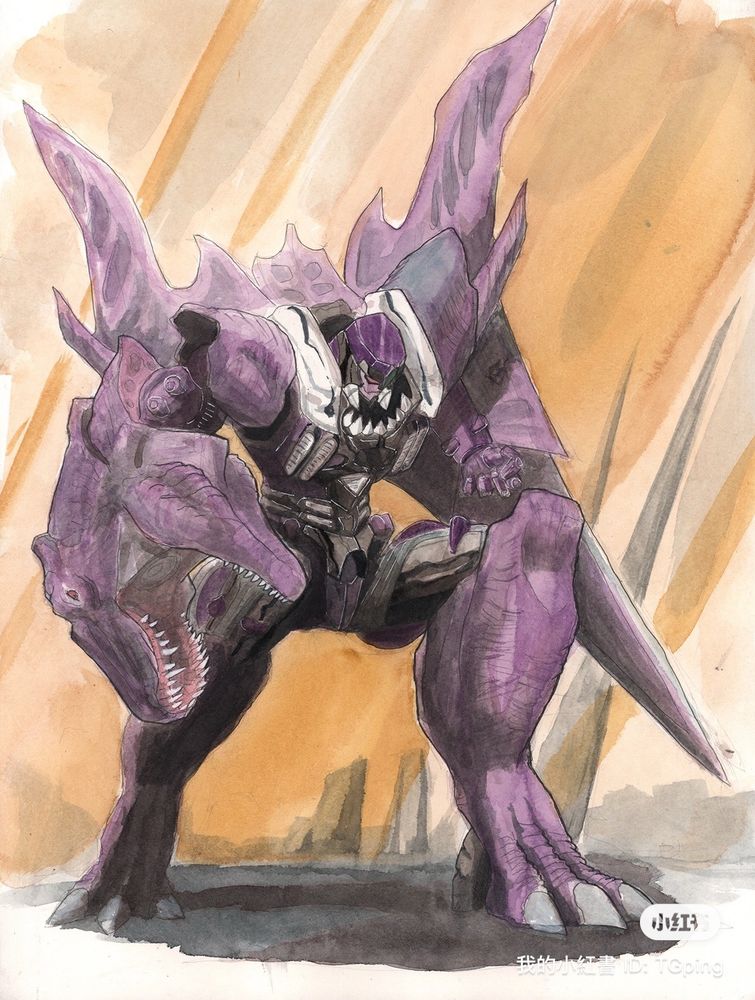 Beast wars Megatron watercolor painting