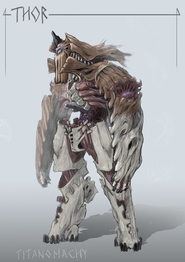 Norse mythology thor concept for my Titanomachy-Pantheon art book!