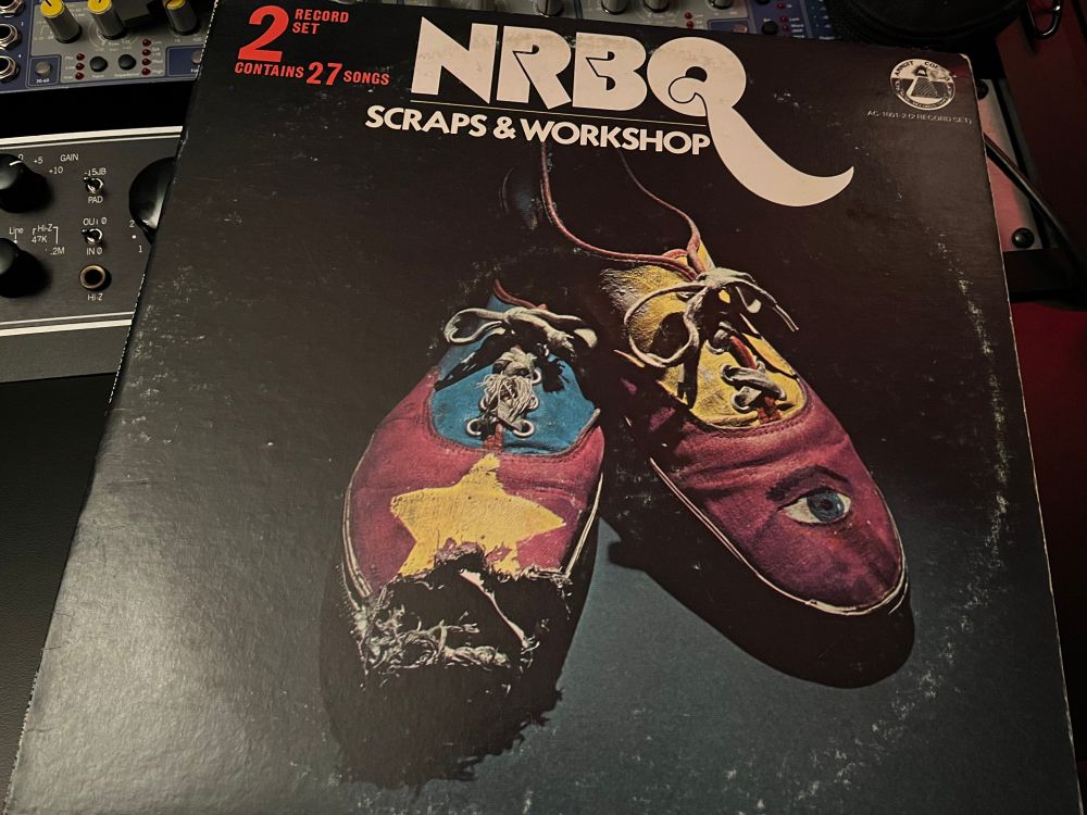 LP cover on the desk