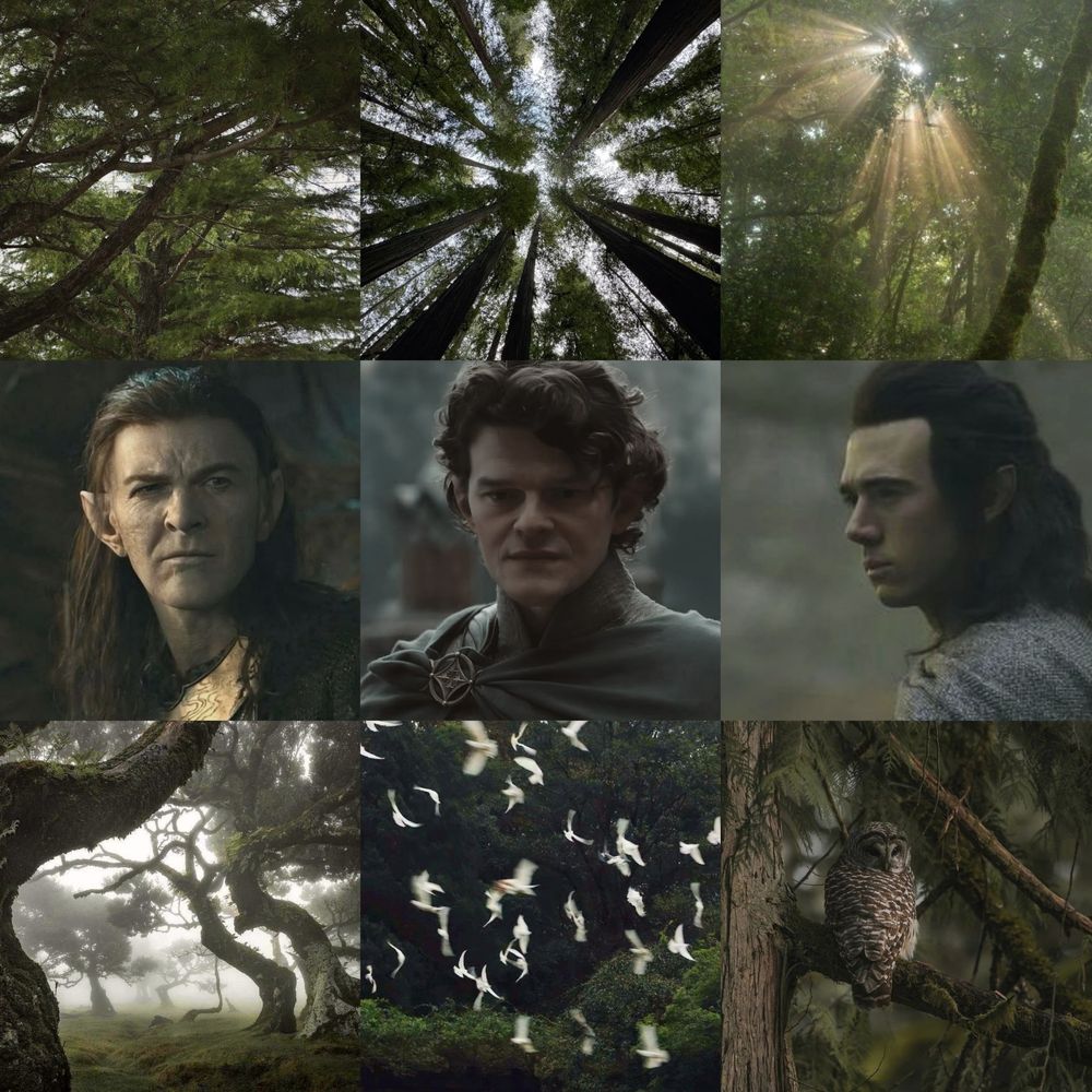 Adar/Elrond/Camnir and green inspired moodboard 