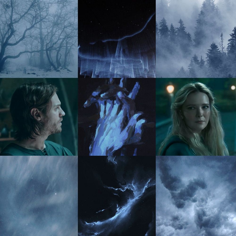Haladriel and blue inspired moodboard 