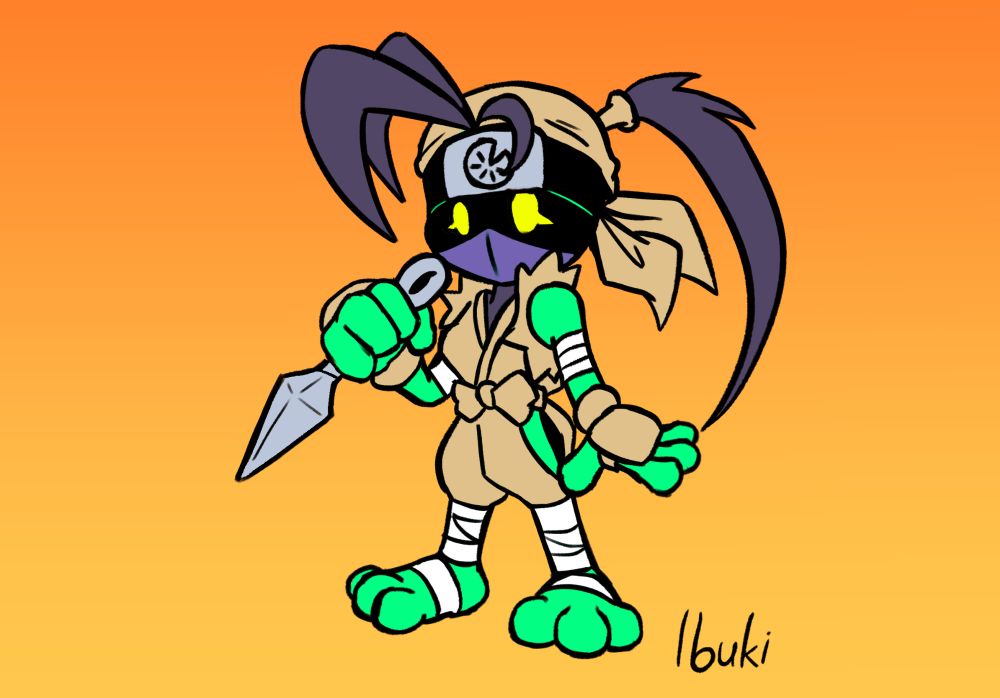 Natsuko the ninja frog dressed as Ibuki (Street Fighter)