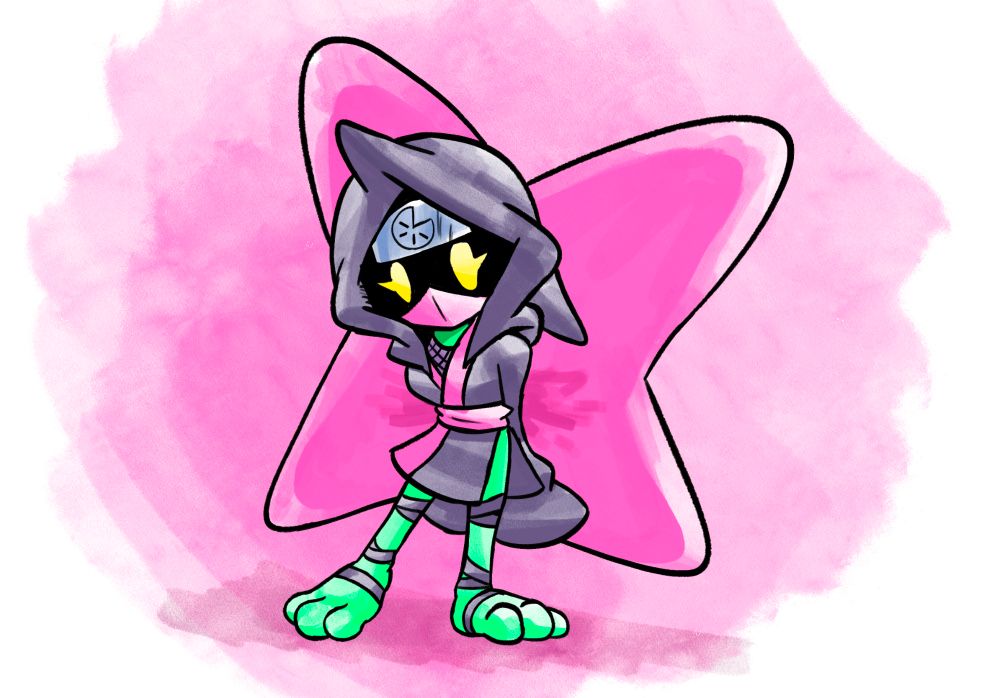 Natsuko the Ninja frog just standing there