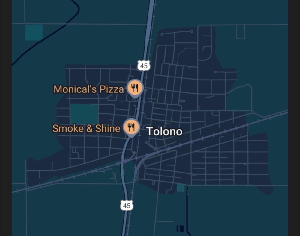 Map showing Tolono Illinois. It's obviously quite small.