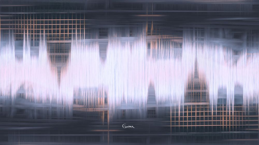 Abstract view of St Paul’s Cathedral and the London skyline. 