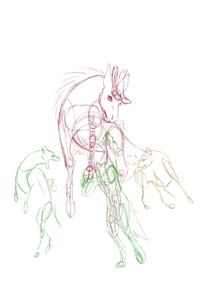 Please ignore how messy my rough sketches are lmao