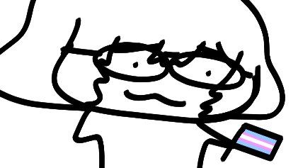 my oc holding a trans pride flag