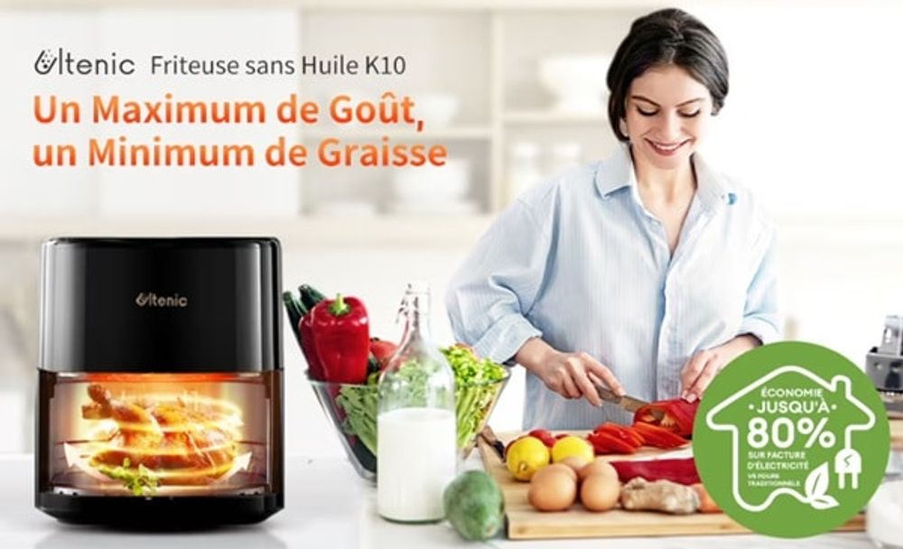 #Ultenic K10 : La Friteuse sans huile qui change tout à petit prix (61€ port inclus)