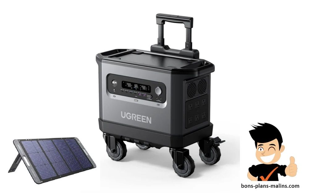 Station d’énergie portable #UGREEN 2200W à prix imbattable avec un panneau #solaire gratuit : 1549€ au lieu de 2099€ ⚡