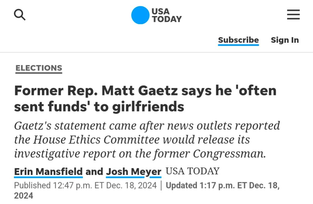Former Rep Matt Gaetz days he 'often sent funds' to girlfriends