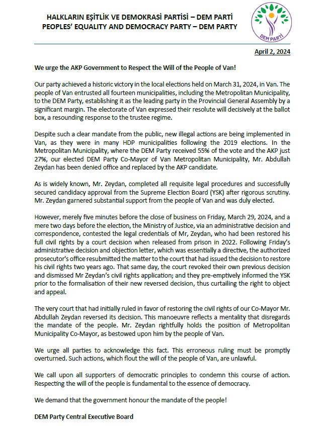 DEM Party Foreign Affairs