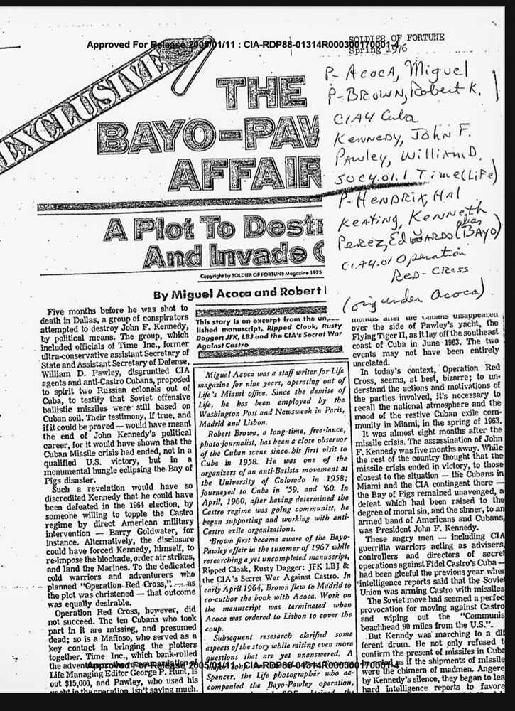 Bayo Pawley affair article from Soldier of Fortune magazine. 