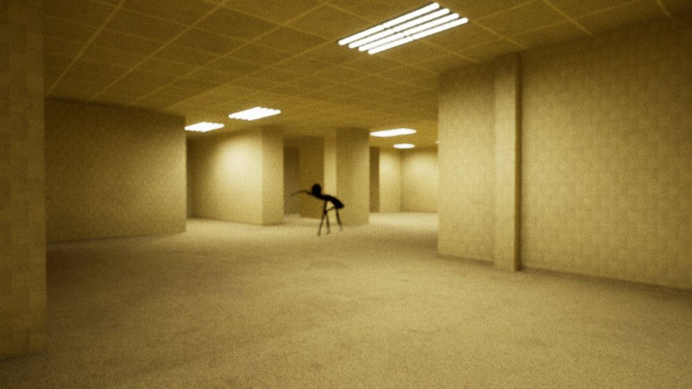 backrooms with inscrutable creature