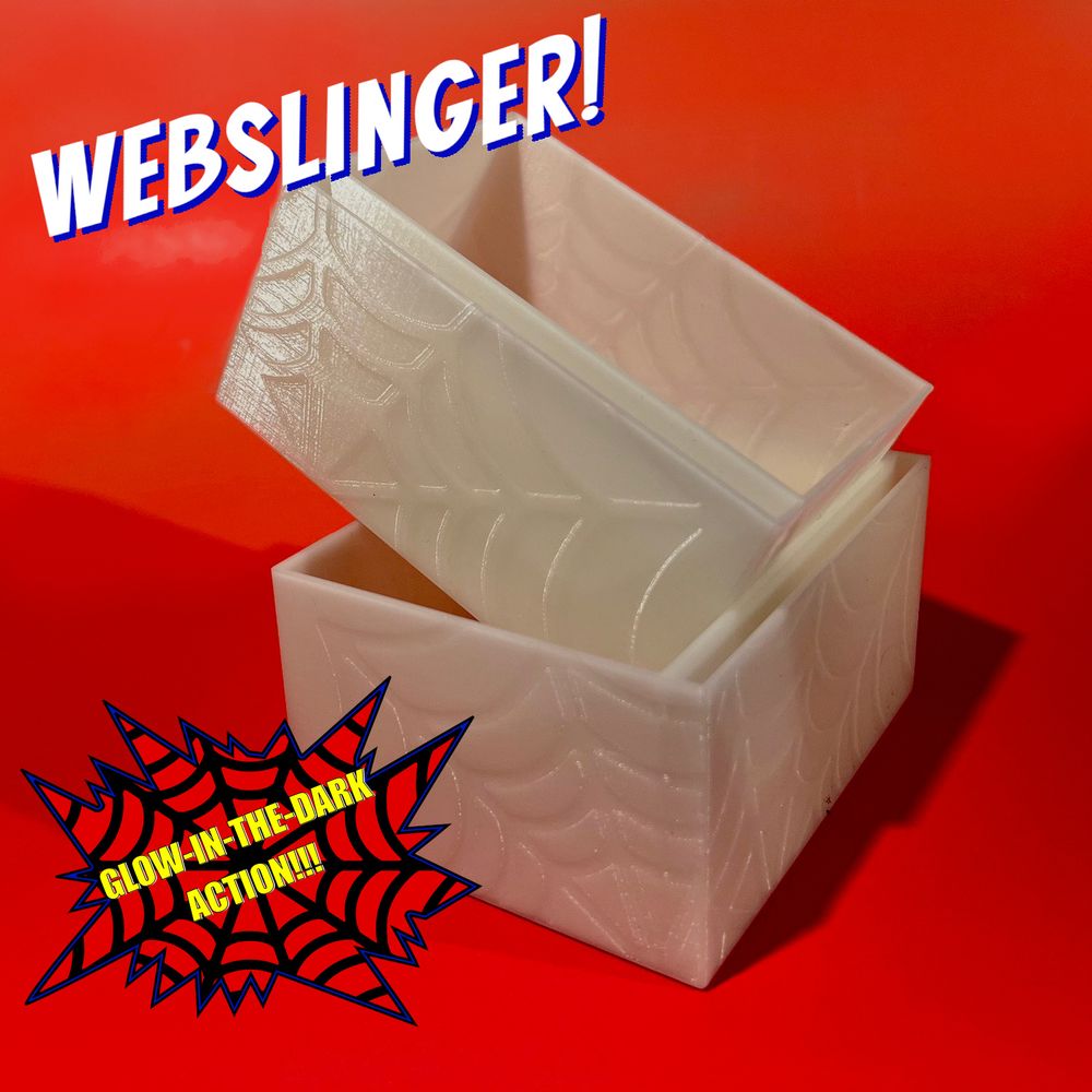 "Webslinger" Nock Deck Blocks, whitish translucent deck blocks with an embossed web pattern on the outside.