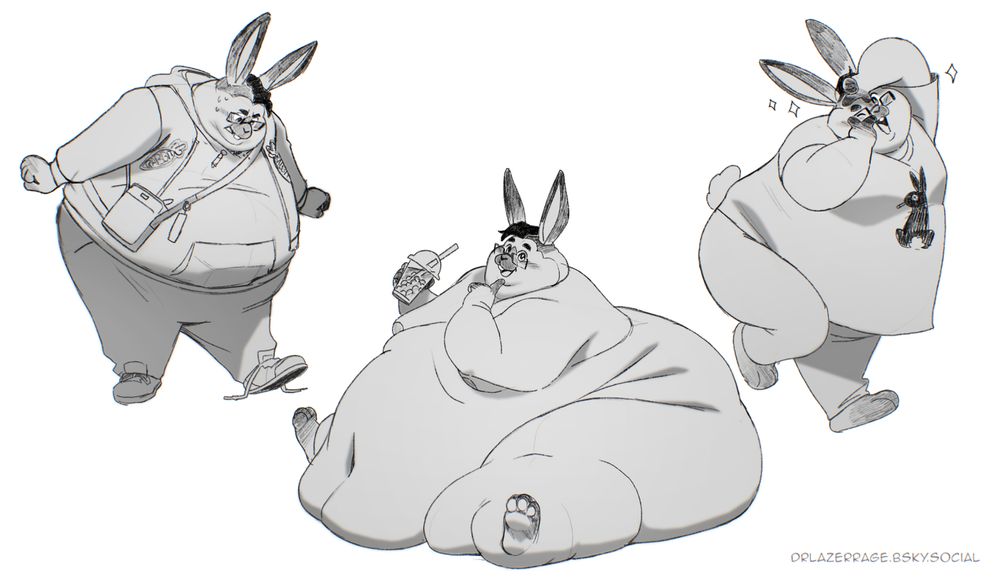 some very large rabbits 