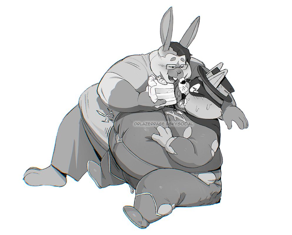 a really kind bunny helping Zorori out of his uniform