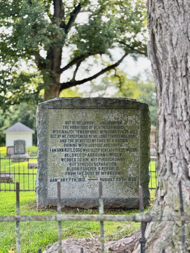 Headstone with poem from spoon river anthology 
