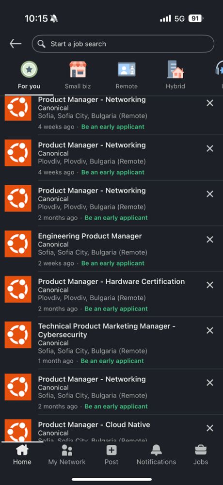 Canonical endless list of job postings.