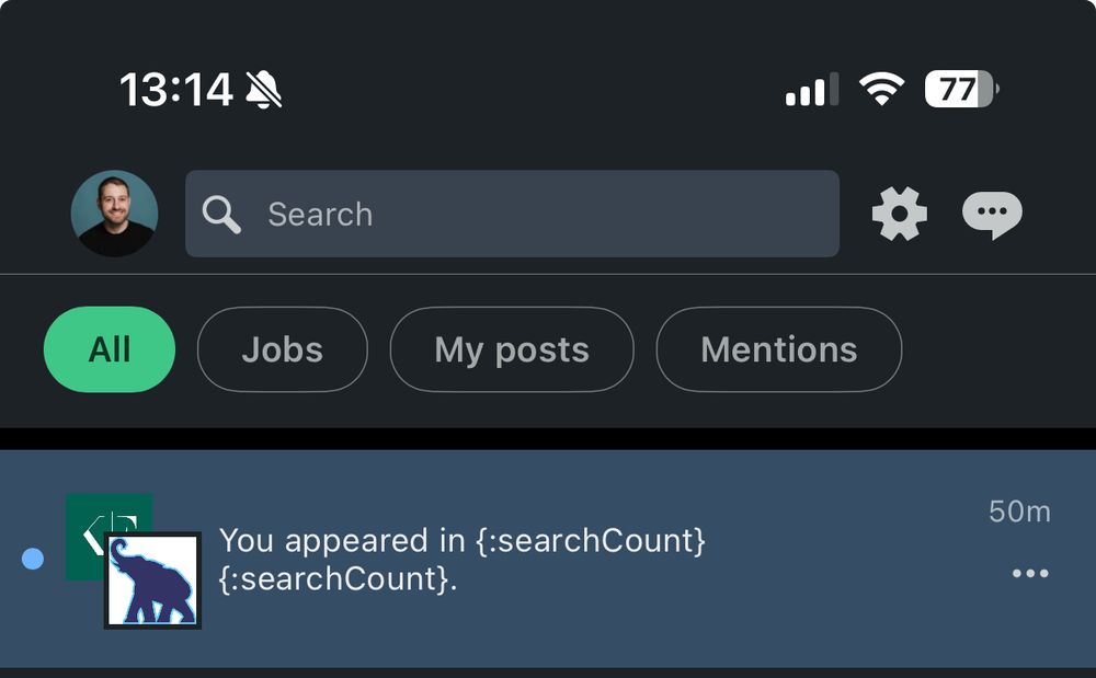 LinkedIn broke the "you appeared in XX searches"