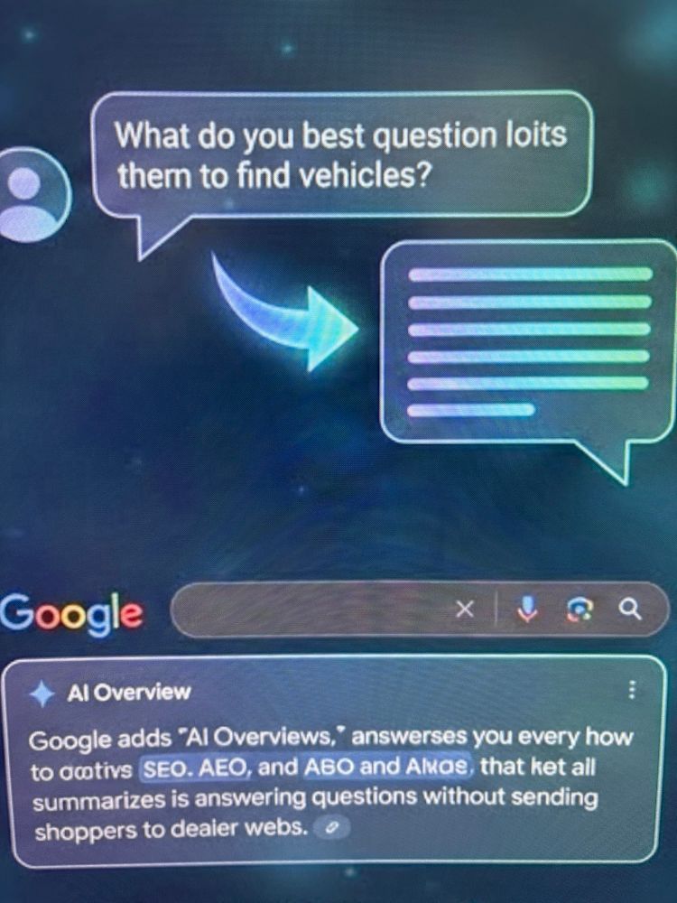 Photo of a presentation using AI-generated text with lots of typos and illegible words. 