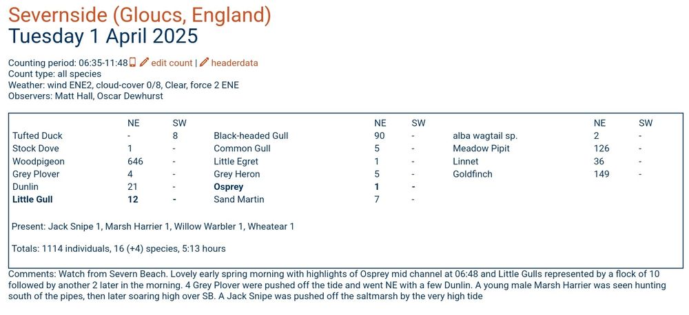 Trek count #ukbirding