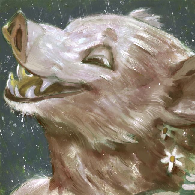 A happy pig in the rain. For @Fulsvamp in 2020