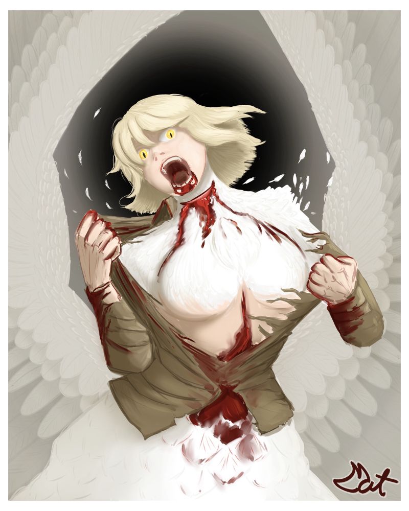 Falin in her chimera form from Dungeon Meshi. A repaint of her tearing her bloodied clothes off