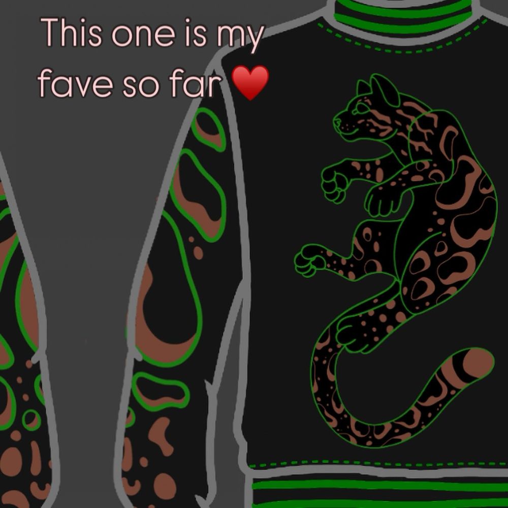 A preview of a jacket with a clouded leopard 