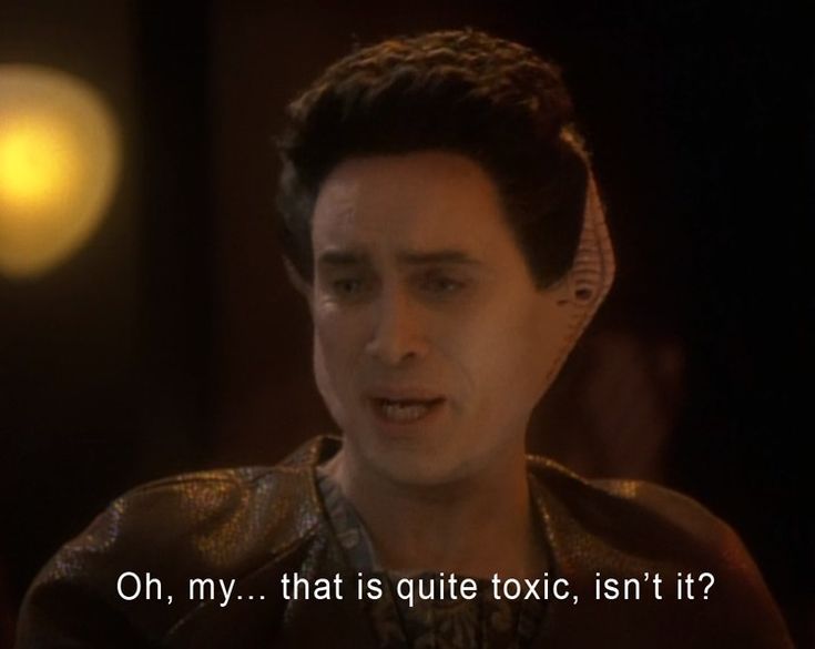 Image of the actor Jeffrey Coombs playing Weyoun the Vorta on Star Trek Deep Space Nine saying "Oh, my... that is quite toxic, isn't it?"