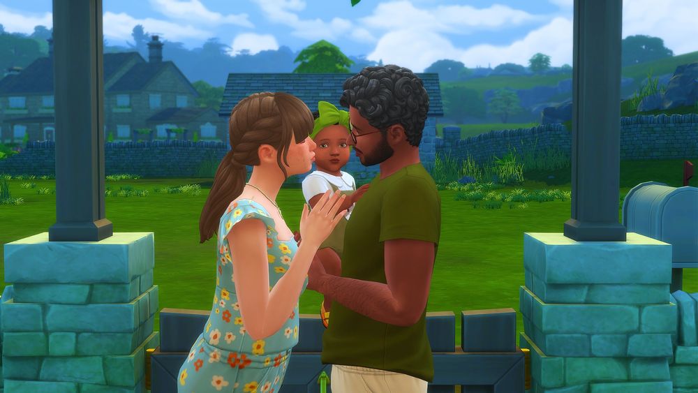 Willow, Arjun, and baby Alex family photo