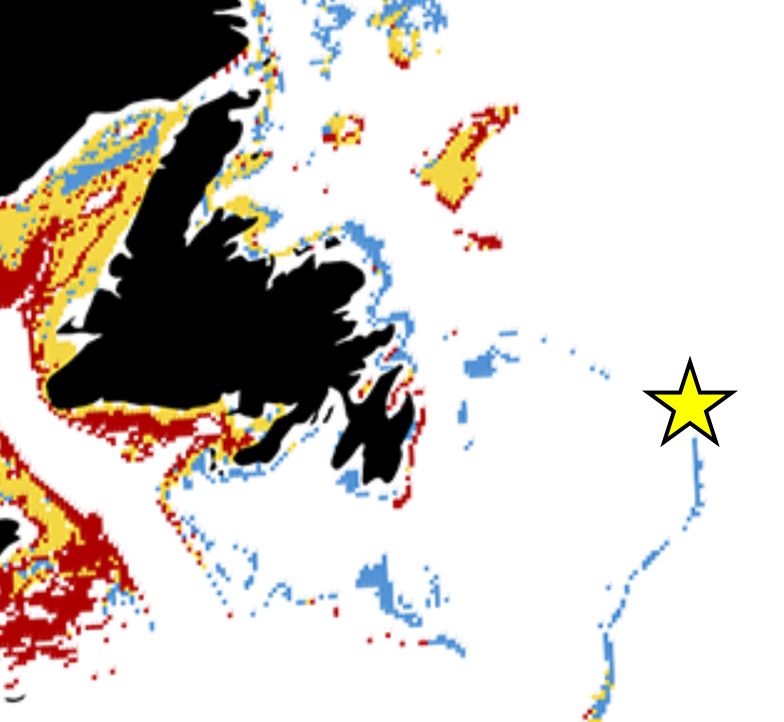 Map of whale feeding habitat from Johnson et al. 2025